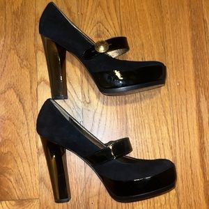 COACH Davine KDSDE patent black heels